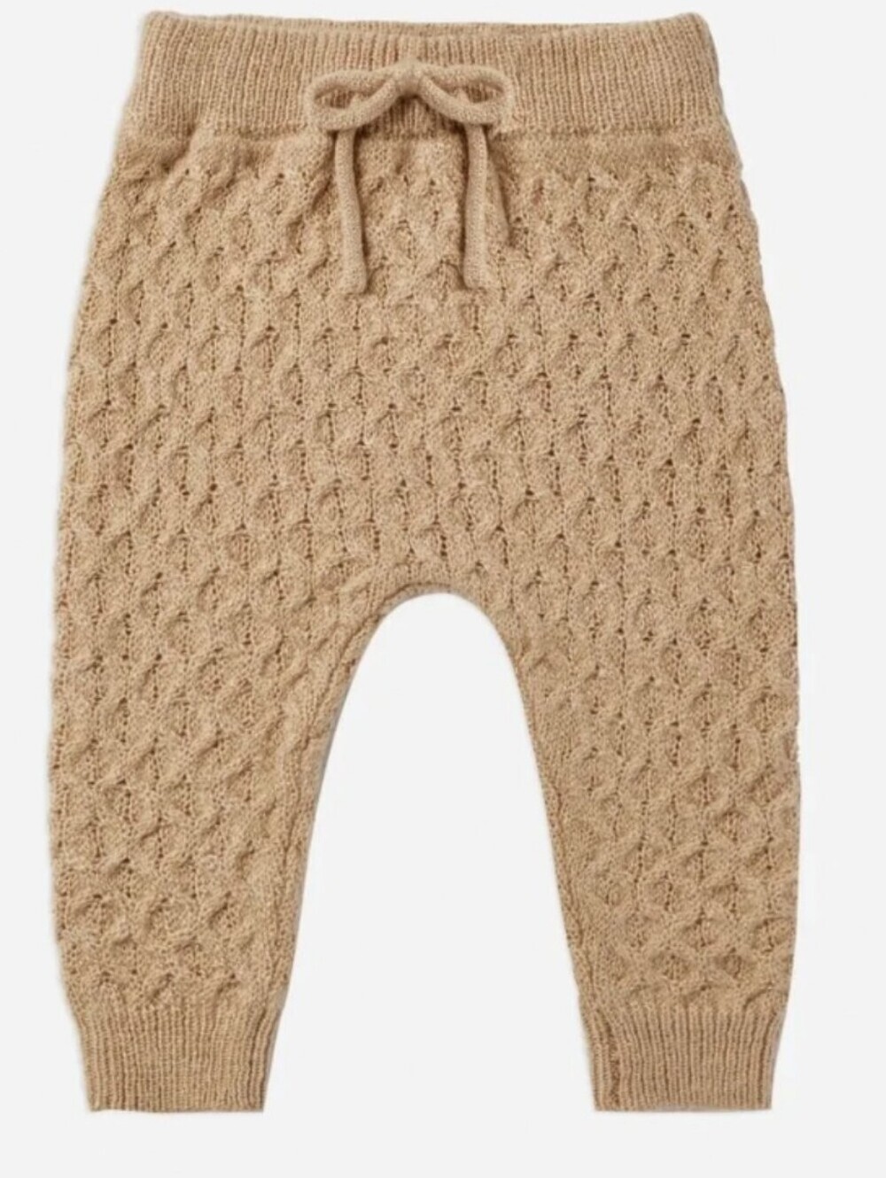 Rylee + Cru Baby Girls Putty La Reina Knit Gabel Pants Size 18-24m